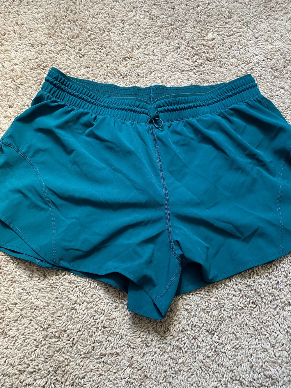 Avia Teal Elastic-Waist Athletic Shorts